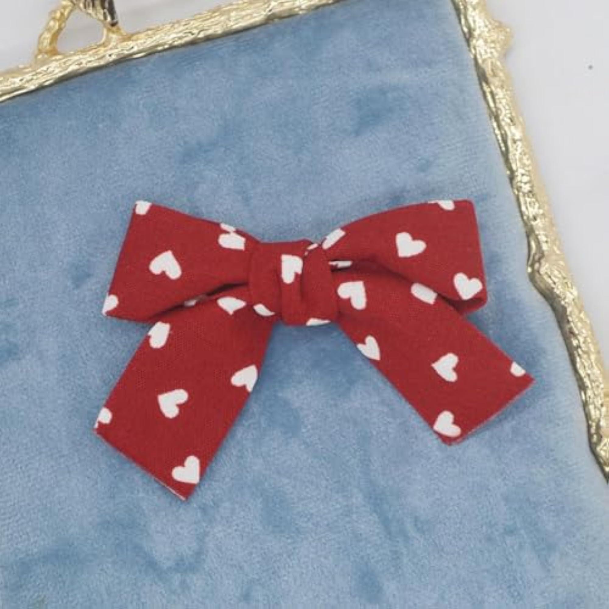 Elegant Satin Bow Hair Clip with Alligator Clips, Pink