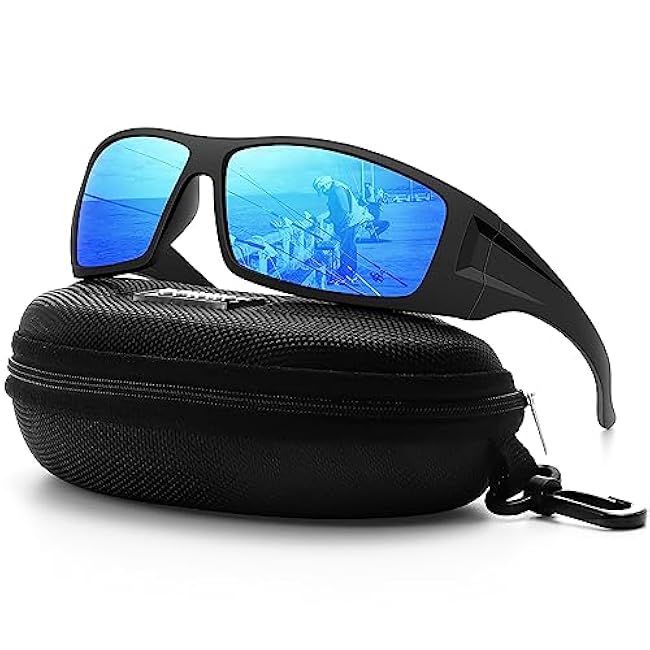 Polarized Sports Sunglasses for Men Women Unbreakable Frame Cycling Fishing Wrap Around Sunglasses UV400 Protection