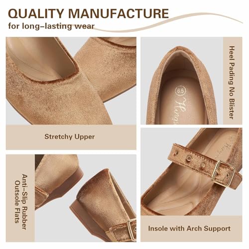 Mary Jane Shoes Women Ballet Flats with Strap Buckle Closed Toe MaryJanes Shoes Ballerina Flats for Women Dressy Comfortable2