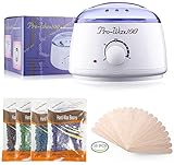 [page_title]-Wax Warmer,BYBO Wachswärmer Wax Warmer Heisswachs Haarentfernung Wachserhitzer Waxing Kit Wachsgerät mit Thermostat 80℃- 110℃ Behälter 500ml mit 4 verschiedene Aromen Bean + 50 pcs Holzspatel