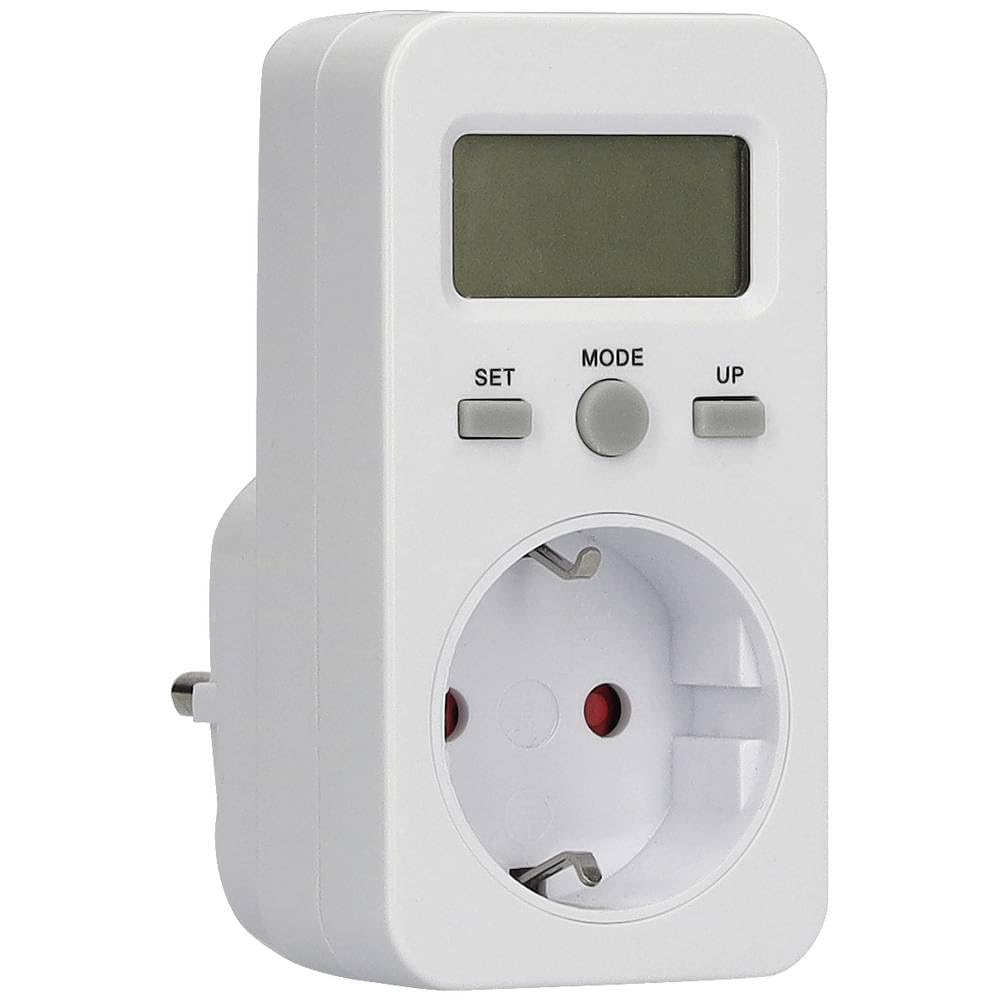 as - Schwabe Energiekostenmessgerät zur Senkung des Energieverbrauchs - 4-stelliges Display - Stromverbrauchsmesser - Stromzähler für Steckdose - 230V/16A - IP20, 24052