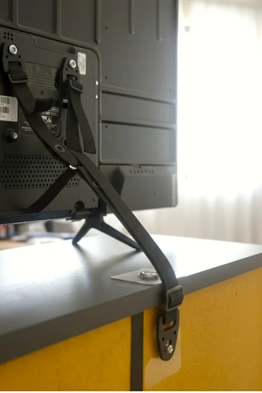 Usin Y Tipi Mobilyaya Kendinden Yapışkanlı Led LCD Plazma TV Televizyon Askısı Sabitleme Çoçuk Depre