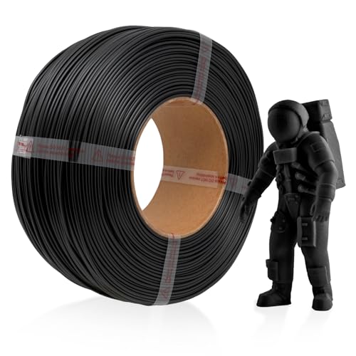 Filament PLA 1,75 mm de haute précision HATCHBOX noir avec bobine 1 kg