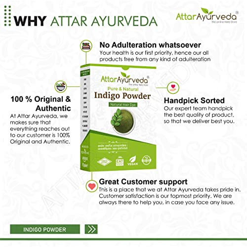 Saheb Attar Ayurveda Indigo Powder para cabello negro 200 gramos miniatura 7