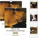 bureau tabac la renaissance Calendrier artistique fantaisiste 2026 sur le thème des chats dans le style Renaissance : admirez douze mois d'illustrations humoristiques de félins réinventées dans le style des peintures médiévales et de la Renaissance, parfaites pour les amoureux des chats, les amateurs d'art et tous ceux qui apprécient les décorations murales originales.