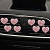 8-Pc Bling Heart Air Vent Clips, Crystal Heart Air Fresheners Vent Clip Rhinestone Car Decor - Cute Car Accessories for Women & Girls (Pink) #2