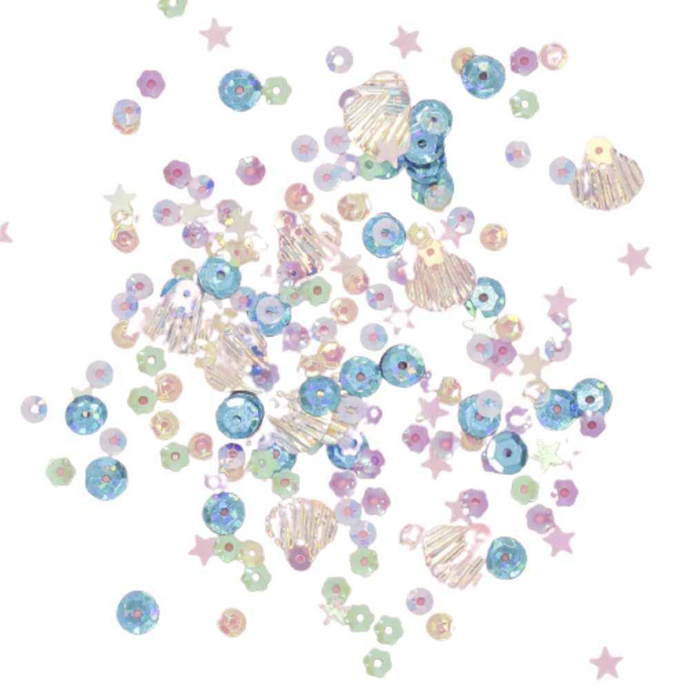 Paillettes Craftelier Marine Party Lilla - Conchiglie, Stelle E Cerchi Per Scrapbooking E Decorazioni - Foto 3