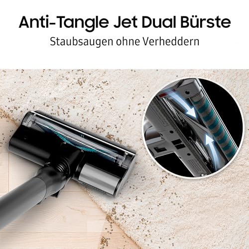 Samsung VS80F28EGS/WD Bespoke AI Jet Akku+ Wet&Clean, Akku-Handstaubsauger mit Wischer, Inkl. Zubehör, 280 W, 2 Akkus, All-In-One-Station, Spray Spinning Sweeper, Jet Dual+ Bürste, Santorini Beige