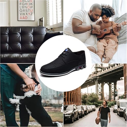 Men's Casual Oxford Business Fashion Leather Shoes Walking Comfortable Classic Adjustable Shoes4