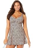 Swimsuits For All Women's Sweetheart Underwire Swimdress - 16, Animal (Plus