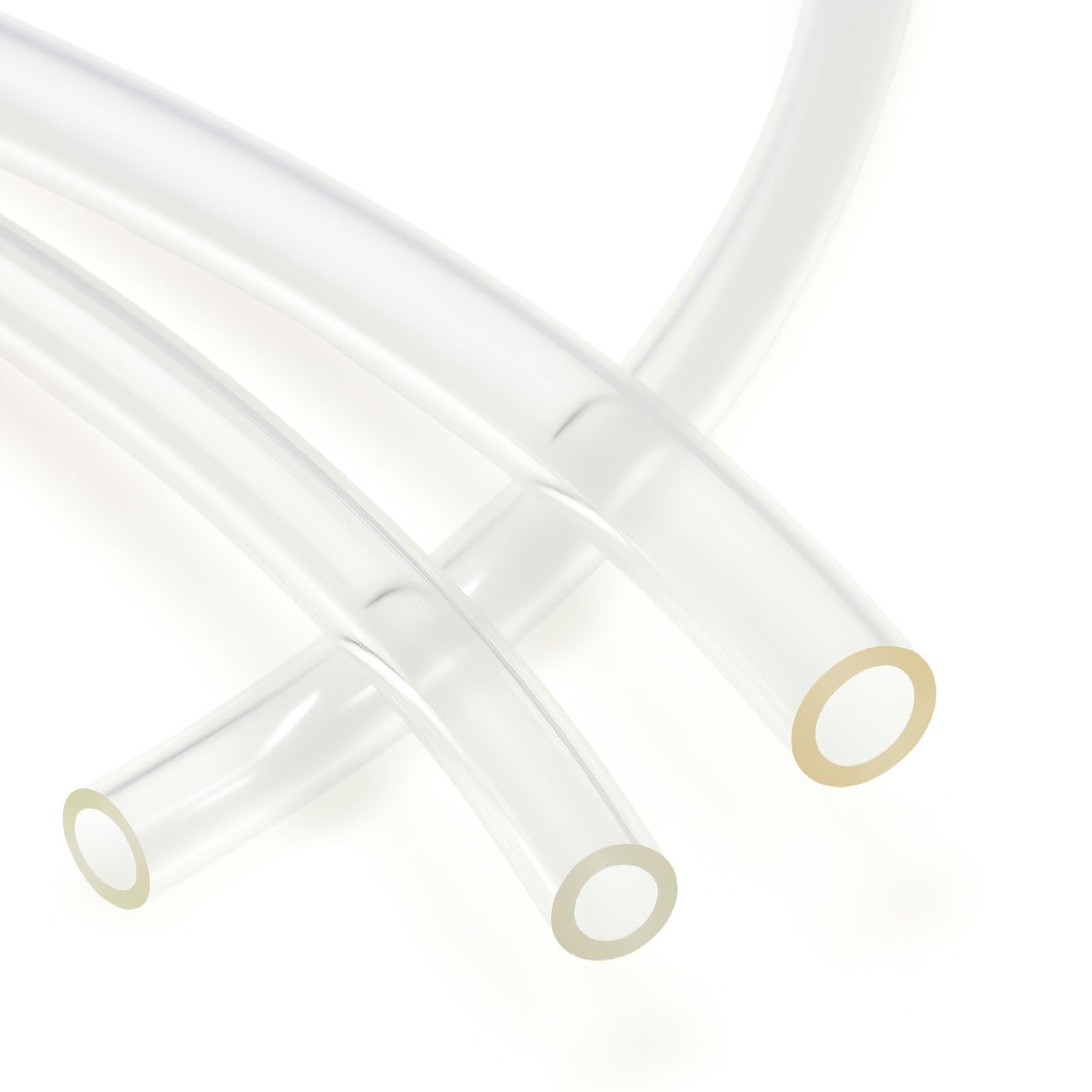 Pneumatic Tubing Pipe, 10ft PU Air Hose Pipe Tube 16mm OD x 12mm ID PU Polyurethane Line Hose Tube for Air Compressor, Fluid Transfer, Air Brake (Clear, 3M)
