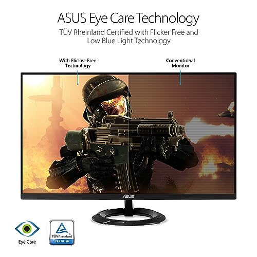 Image of ASUS 27 inch 1080P Gaming Monitor (VZ279QG1R) - Full HD, IPS, 75Hz, 1ms, Extreme Low Motion Blur, FreeSync, Eye Care, DisplayPort, HDMI, Tilt Adjustable, Ultra-Slim,Black