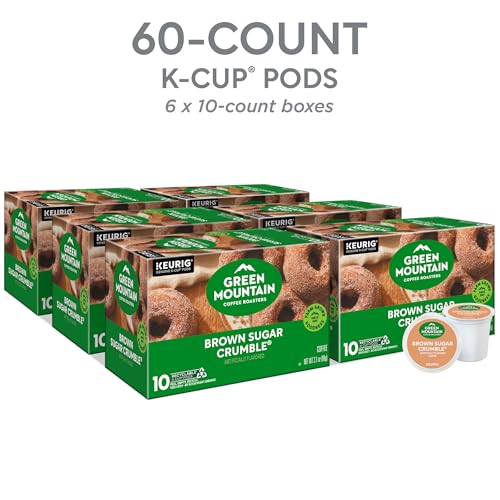 Image of Green Mountain Coffee Roasters Brown Sugar Crumble Keurig Single-Serve K-Cup pods, Medium Roast Coffee, 60 Count (6 Packs of 10)