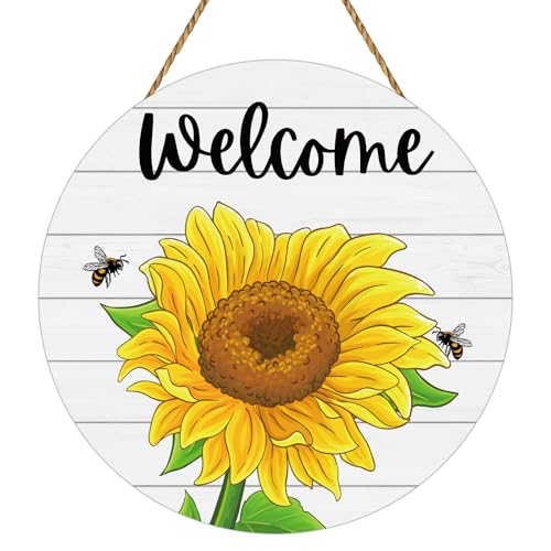 YUNKKIN Sunflower Decor Summer Decorations for Home Summer Door D...