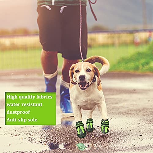 CovertSafe& Dog Boots for Dogs Non-Slip, Waterproof Dog Booties for Outdoor, Dog Shoes for Medium to Large Dogs 4Pcs with Rugged Sole Grey-Green by CovertSafe& - Image 6