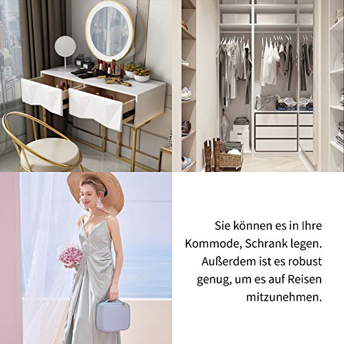 Vlando Vintage Reise Kosmetiktasche, Make Up Tasche Leder, Schminktasche Mädchen, Kosmetikkoffer Klein, Waschtasche… – Bild 7