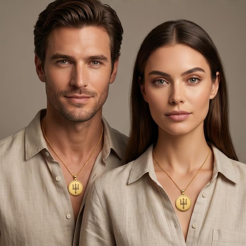 Collier Trishul en argent plaqué or, le bijou durable qui ne ternit pas