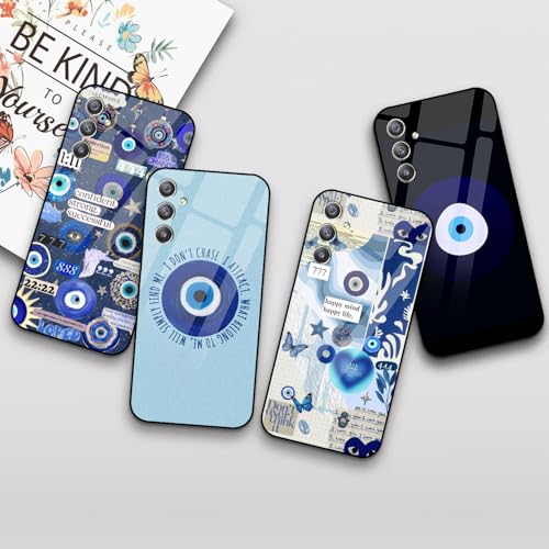 Image of COLORflow Back Cover Compatible with Samsung Galaxy A34 5G | Evil Eye Charm Color Customized | Shockproof TPU Bumper with Camera Protection Back Cover Compatible with Samsung Galaxy A34 5G
