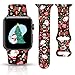 Christmas Watch Band Compatible with Apple Watch 38mm 40mm 41mm, Santa Claus Smartwatch Wristband Compatible for Apple Watch Women, Soft Silicone Replacement Strap for iWatch SE Series 7 6 5 4 3 2 1