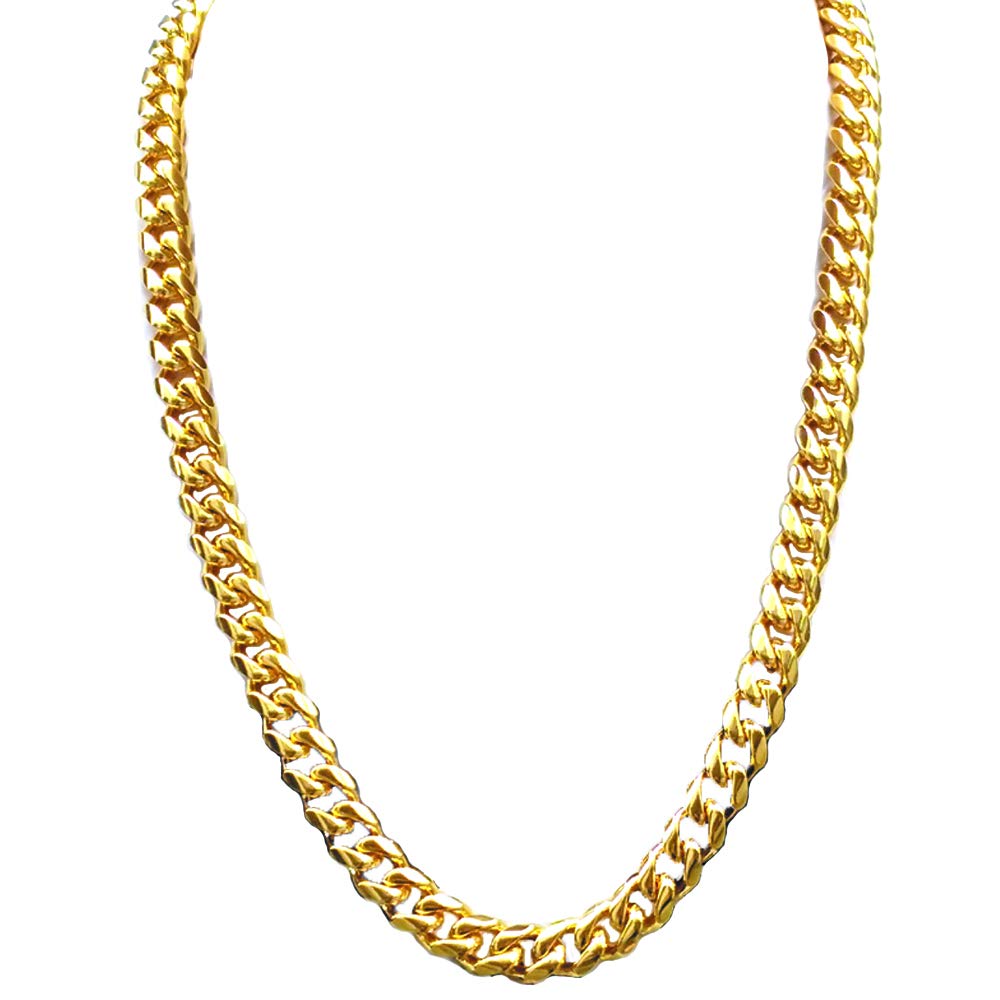 TUOKAY 18K Heavy Big Faux Gold Chain 