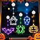 Hekasvm Halloween Fenster Deko Lichter mit Saugnapf und Timer, 5 Stück LED Lichtervorhang Kürbis Geist Fledermaus Spinne Schädel Fensterdeko, 8 Modi Batteriebetrieben für Party Beleuchtung Deko