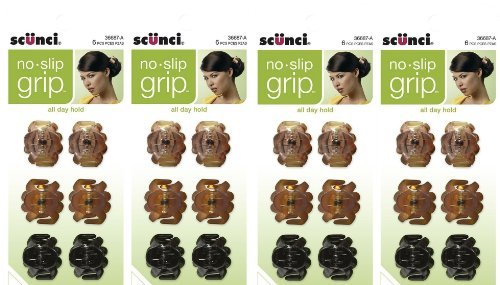Scunci No Slip Octopus Jaw Clips, 24 ct, Mini, 2.5 cm