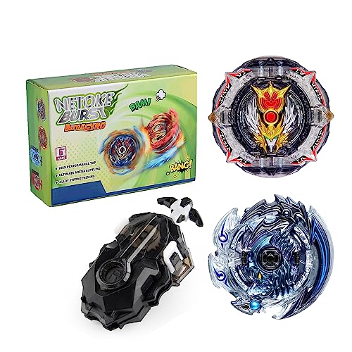 Netoke Peonzas Estadio Burst Conjunto, 4D Metal Fusion Peonzas, Juguetes Clásicos Regalo para Niños, Modelo: B-192+B-176