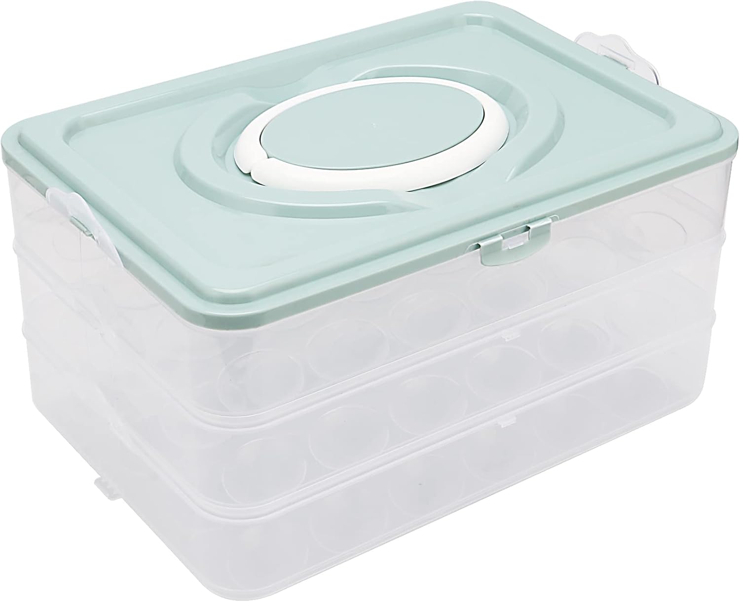 SINJEUN 3 Tier Deviled Egg Carrier, Portable Deviled Egg