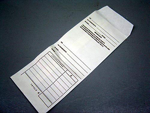 Buste per Riparazioni, Formato Ricevuta, Confezione da 1000 Pezzi, Bianco