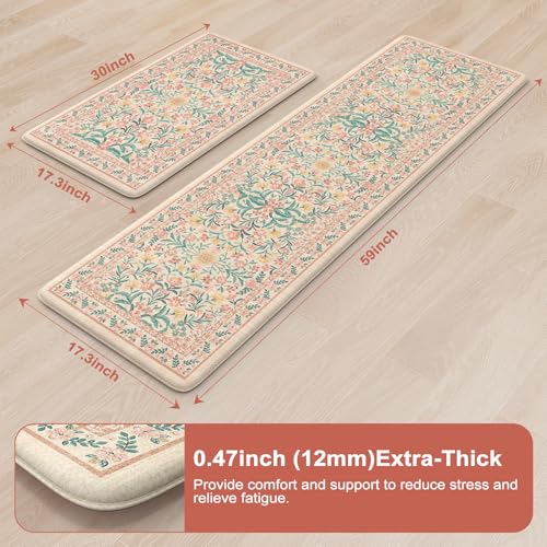 Collive Anti Fatigue Mats for Kitchen Floor, Padded Rugs 17"x59"+17"x29" - image 6