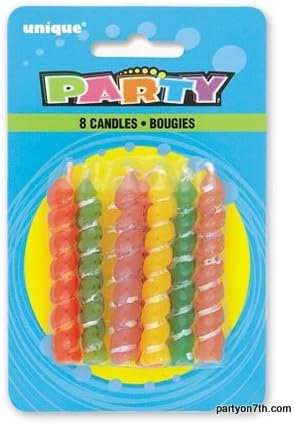 Unique Party 8 Candles - Spiral Loop