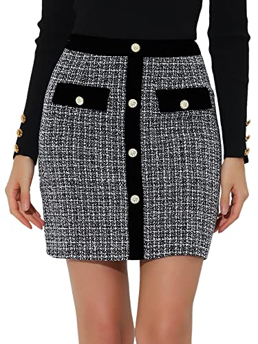 Mini jupe décontractée à carreaux Allegra K pour renouveler vos looks de bureau