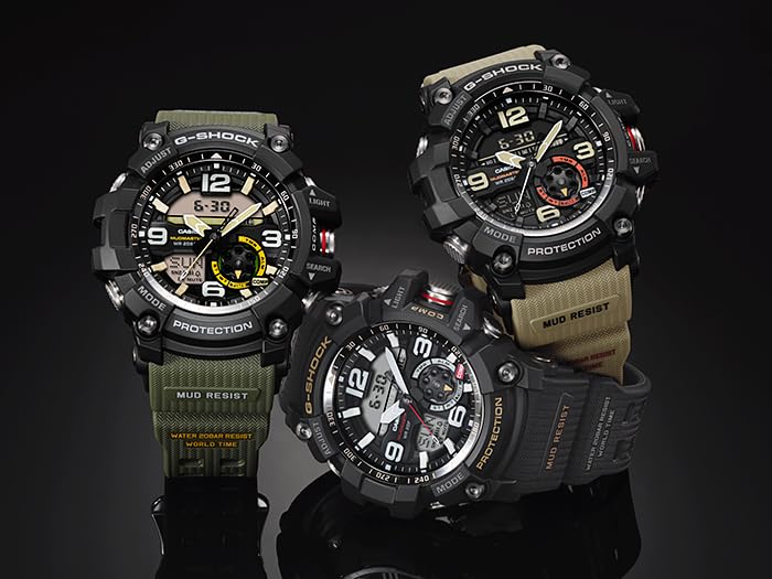 Casio G-Shock MUDMASTER GG1000-1A5 Twin Sensor Watch Mud Resistant Shock Resistant 200M Water Resistant Compass Thermometer - image 3