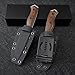 SDOKEDC Fixed Blade Knife DC53 Steel Micarta Handle Kydex Sheath for EDC Outdoor Camping Survival Hunting (White Stone Wash)