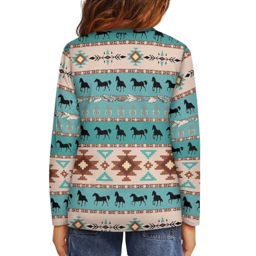 Long Sleeve Shirts for Kids Girls 3-16Y Casual Crewneck Tees Shirt Fall Outfits4