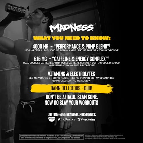MUTANT Madness | Ultra-Concentrated Pre-Workout Supplement | 360mg Caffeine, 4g Pump & Performance Blend, Beta-Alanine, Energy & Focus | 30 Serving | Fruit Punch - Image 5