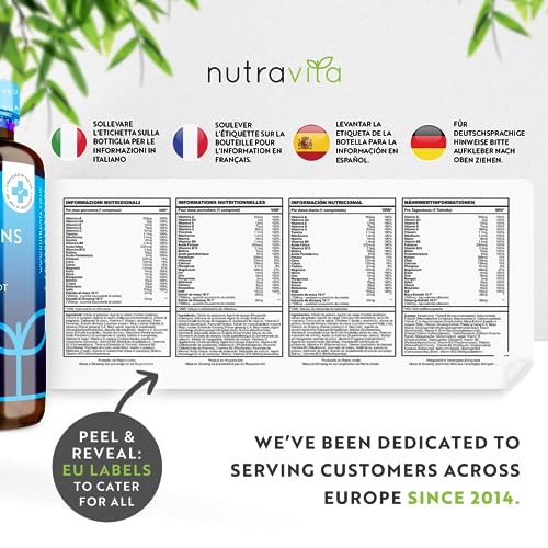 Men's Multivitamins and Minerals - 25 Essential Active Vitamins and Minerals with Added Maca Root and Panax Ginseng - 180 Vegan Tablets - No Synthetic Fillers or Binders - Made in The UK by Nutravita - Image 7