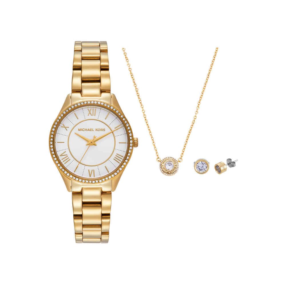 Michael Kors Lauryn Watch for Women, Quartz Three Hand Movement with Stainless Steel or Leather Strap