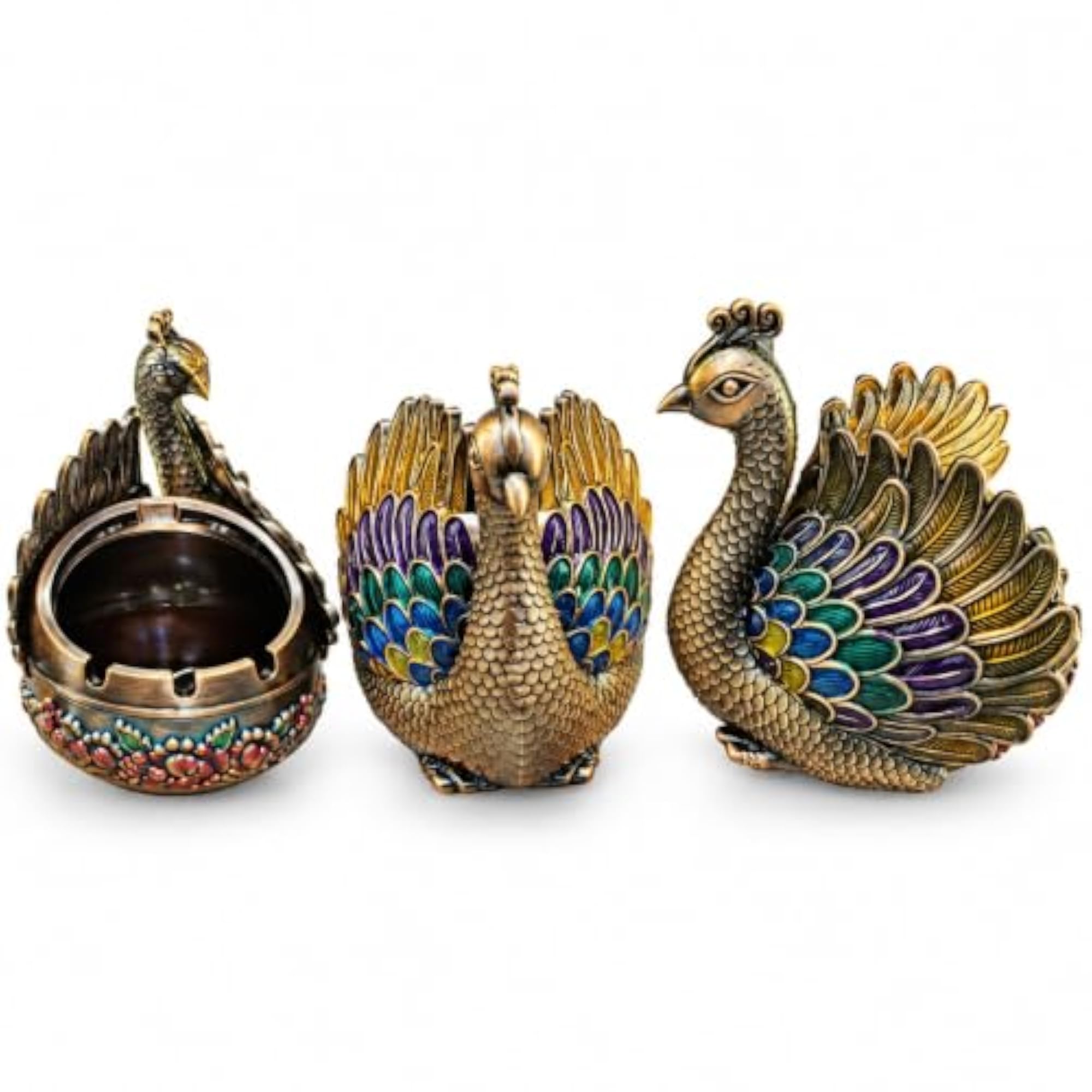 Decorative Peacock Ashtray for Home