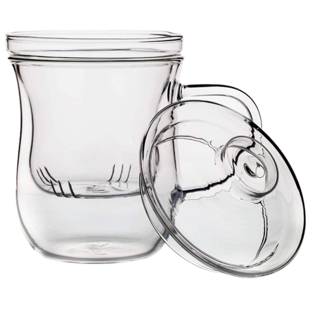Tazza Da Tè Trasparente Con Coperchio E Manico – Infusore Per Foglie, Ideale Per Ufficio E Viaggi - 3