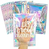 20 Pcs I Do Crew Recovery Kit Bags—Pre-Printed Holographic Resealable Bags(Without Self-Care Kits),Ideal for Bachelorette Party Favors and Birthday Hangover Kits(5