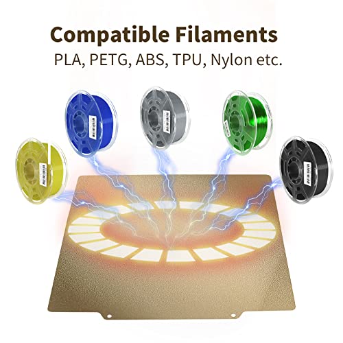 Image of Double Sided Textured PEI Sheet 350x350mm, Flexible PEI Spring Steel Sheet+Magnetic Build Plate for Voron 2.4 RepRap 3D Printer