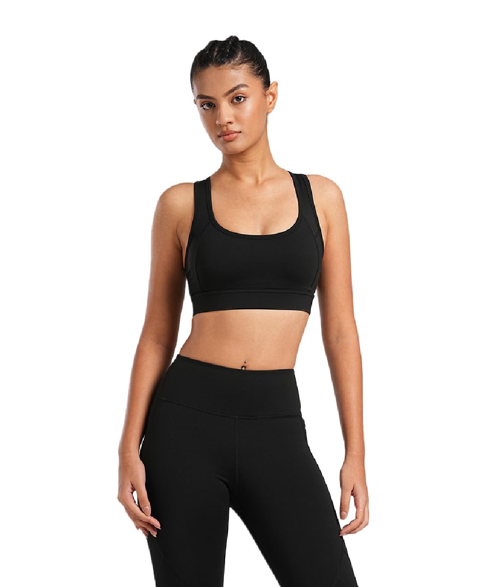 Instinct Sports Bra for Women | Medium Support | Nylx™ Performance Fabric | Scoop Neck, Removable Padding, Breathable Keyhole Ventilation | 78% Nylon 22% Elastane-image-20
