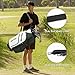 PU Leather Lightweight Men Golf Bag Women Blue White Black Green, 14 Way Golf Cart BagDividers Cooler Pouch Multiple 10 Pockets