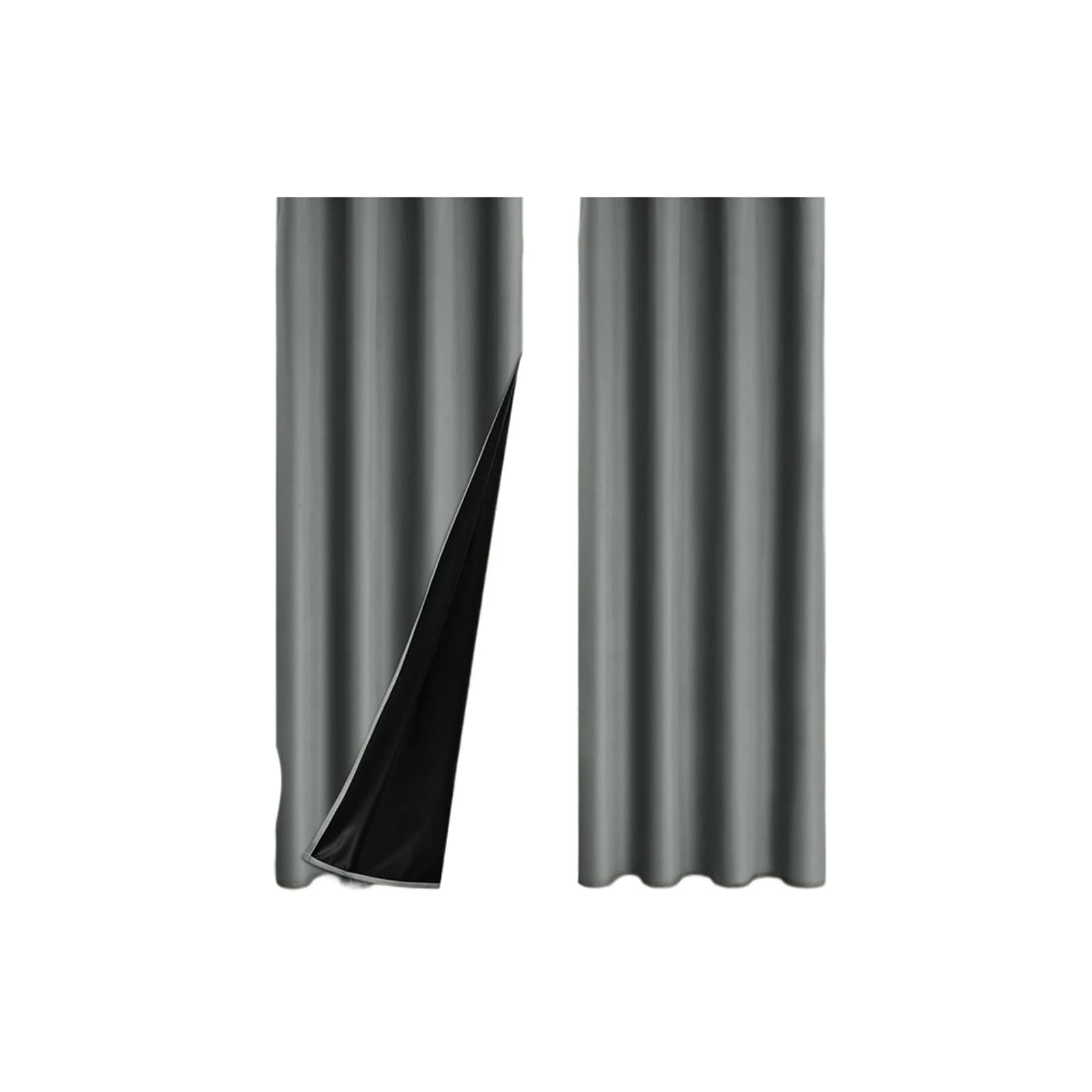 MWAHJU 2pc Solid Blackout Curtains with Grommets, for Bedroom, Living Room, Kitchen, Privacy Drapes, Window Curtain For Living Room(Color 6,132X160cm)