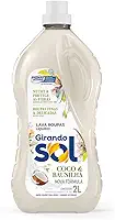 Girando Sol Lava Roupas Líquido Coco E Baunilha 2L Sabão Líquido Lava Roupa Perfumado Branco Ação Delicada Proteção E Cuidado Roupas Brancas E Coloridas