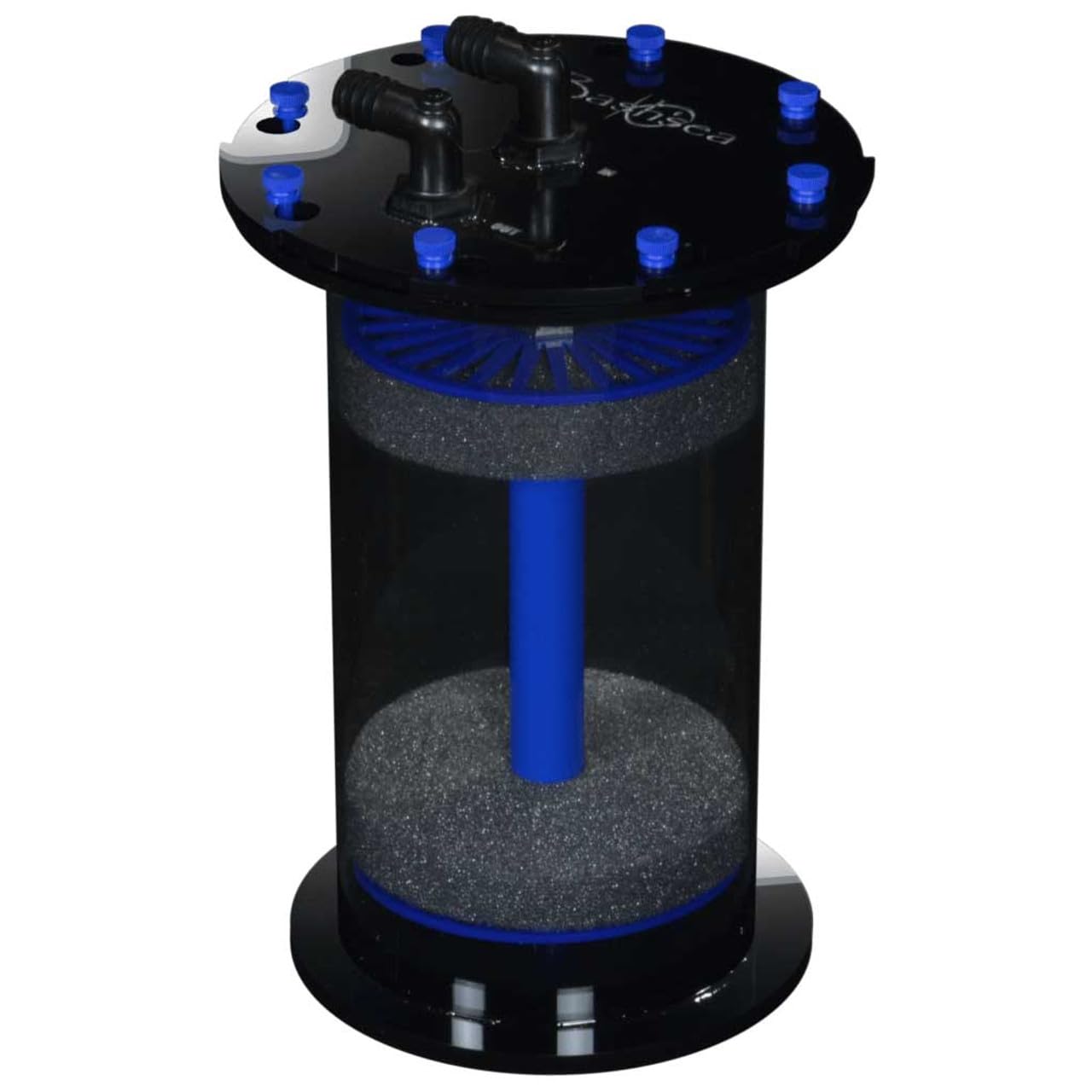 BashseaBlue 6-12 Filter Media Chamber Reactor for Aquarium | High Media Volumes with Evenly Distributed Flow Maximize Water Media Contact Time for Freshwater & Saltwater Marine Reef Fish Tank