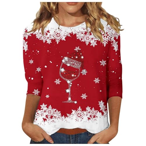 T-shirt Noël femme idéal pour les repas de fête et la vie quotidienne
