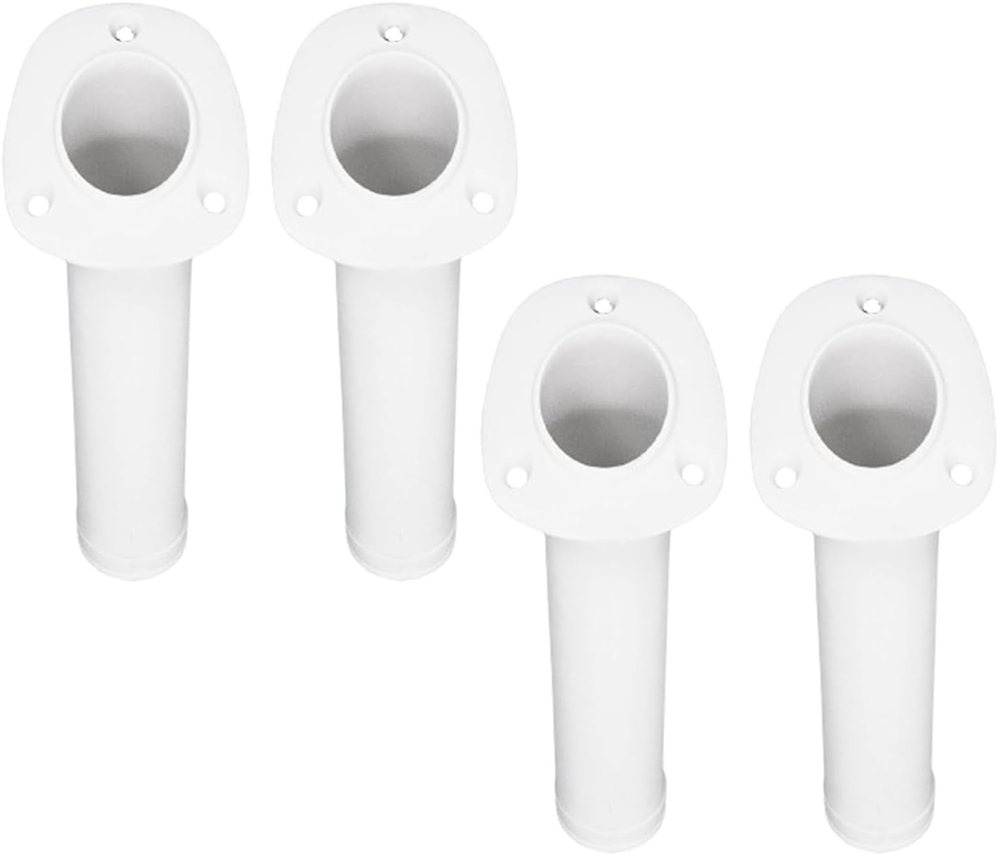 MARINE CITY 30 Degree White Injection Formed Polypropylene Flush Mount Fishing Rod Holder 9-1/2 Inches for Boats – Kayaks – Yachts