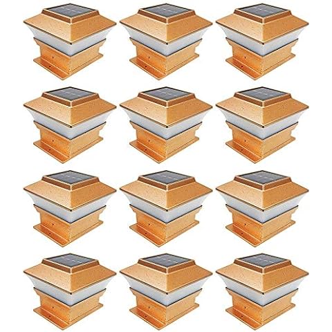 iGlow 12 Pack Solar Post Lights Cover